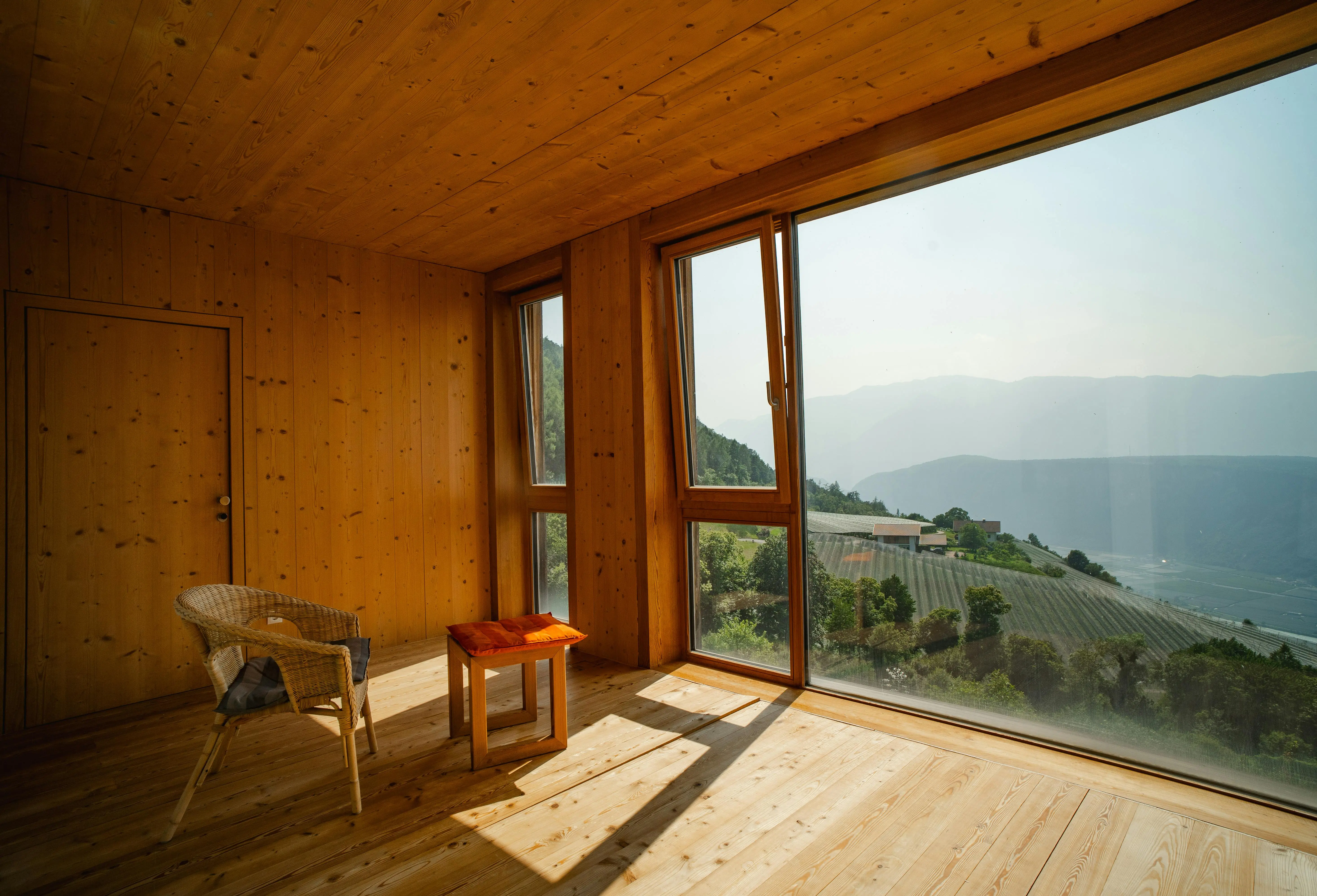 Window view overseeing mountain view
